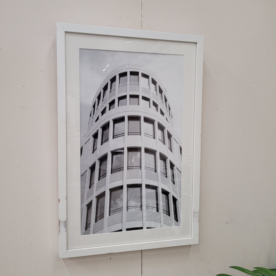Wandbild Hochhaus Berlin Schwarz-Weiß gerahmtes Foto Deko Gebraucht