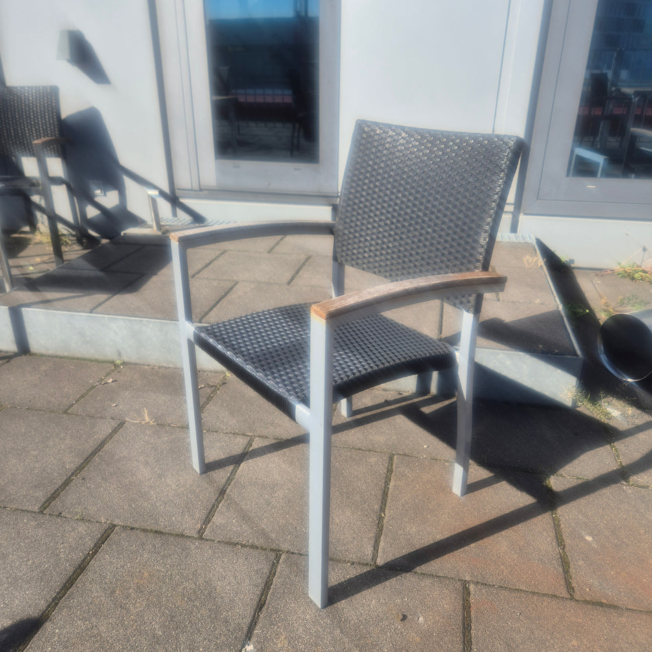 Stuhl Outdoor silbernes Gestell
