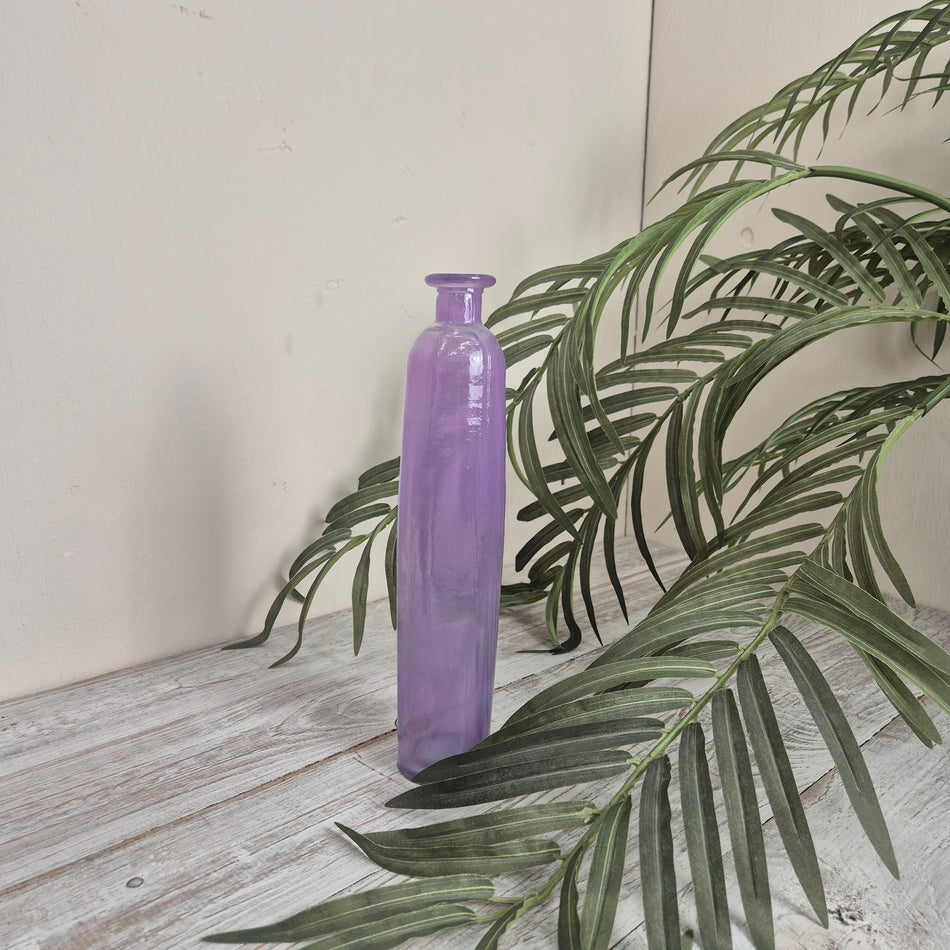 Flasche Tossa Glasvase Lila Glas Schlicht Vase Deko