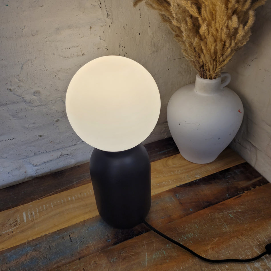 nordlux Tischlampe gebraucht schwarz Metall Glas Lampe