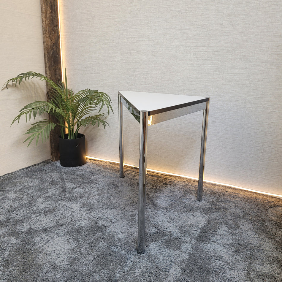 USM Haller Schreibtisch Eckschreibtisch gebraucht weiß Holz Chrom Tisch
