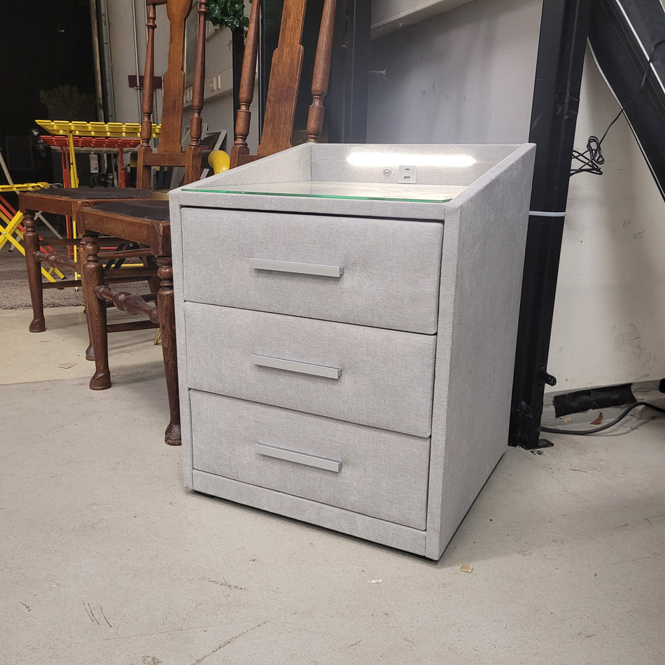 Moon Nachtkommode Uran grau Nachttisch