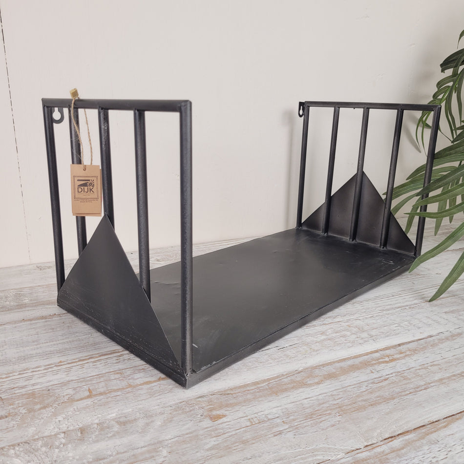 Design Wandregal Metall Schwarz Industrie Look 50cm Deko