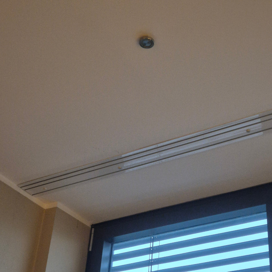 3-läufige Gardinenschiene aus Aluminium | Deckenschiene für Vorhänge