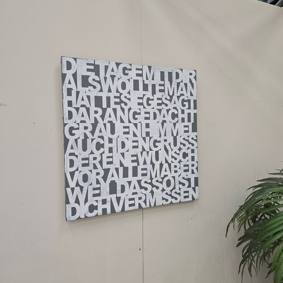 Leinwandbild Typografie Modern Kunst Spruch Wandbild Gebraucht