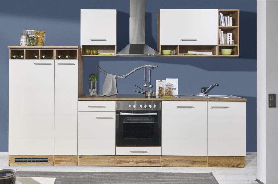 MADEIRA Kühlschrankumbau Wildeiche Weiß