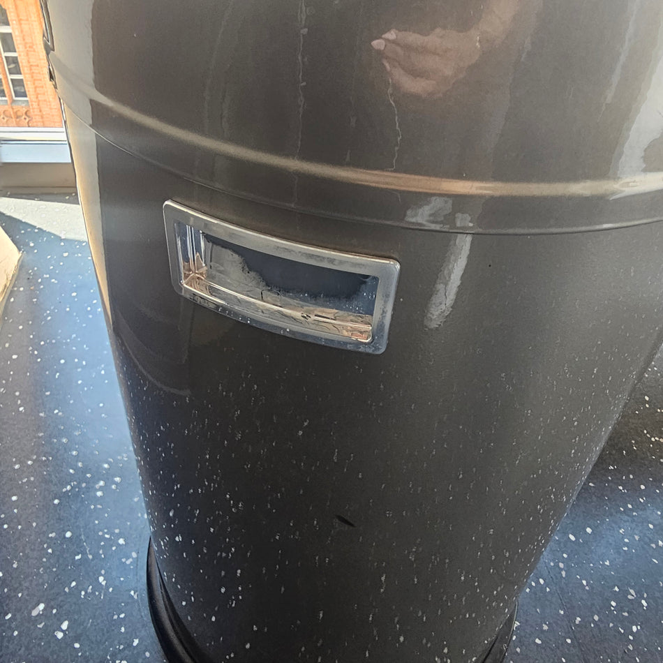 WESCO Papierkorb Mülleimer mit Deckel grau