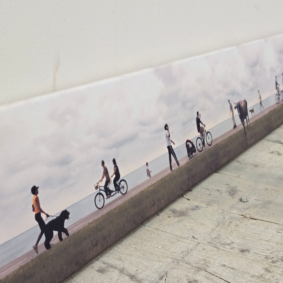 Leinwandbild Panorama Promenade Wandbild Strand Kamele Großformat Deko Gebraucht