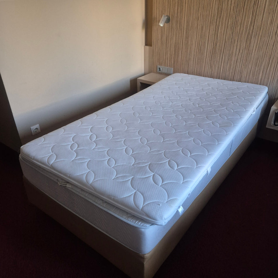 Hotel-Topper 100 × 200 cm – 7 cm Komfortauflage mit waschbarem Bezug