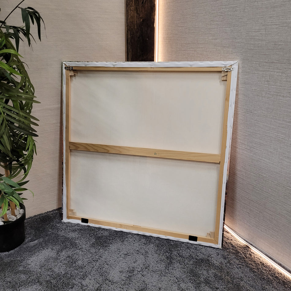 Wandbild Leinwand gebraucht bunt Motiv Frankfurt Panorama Bild 90x90