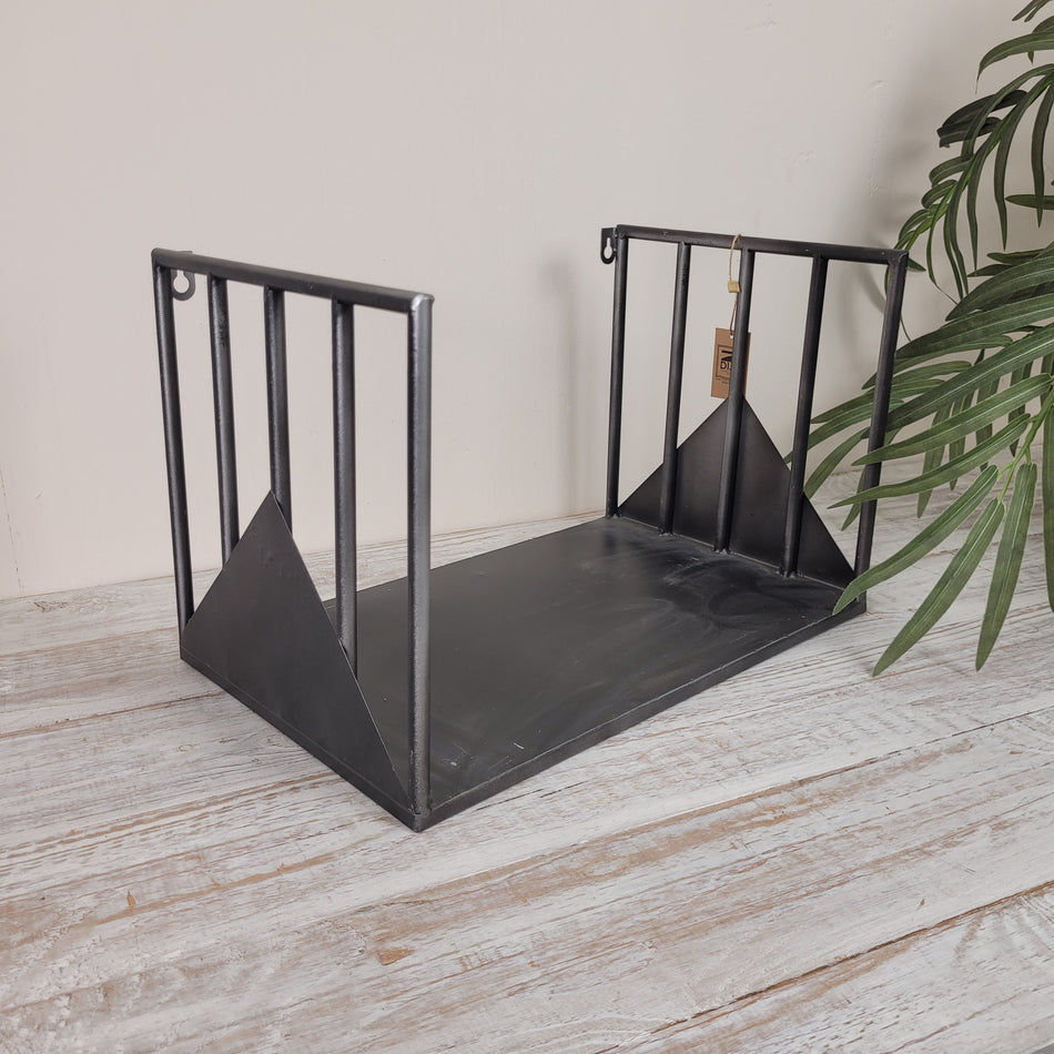 Design Wandregal Metall Schwarz Industrie Look 40cm Deko