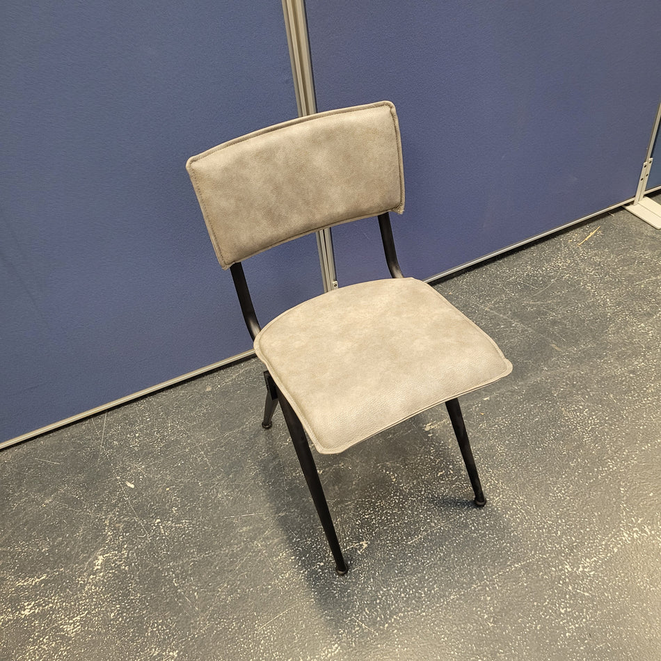 Willow Esszimmerstuhl grau Leder Wildlederoptik Stuhl