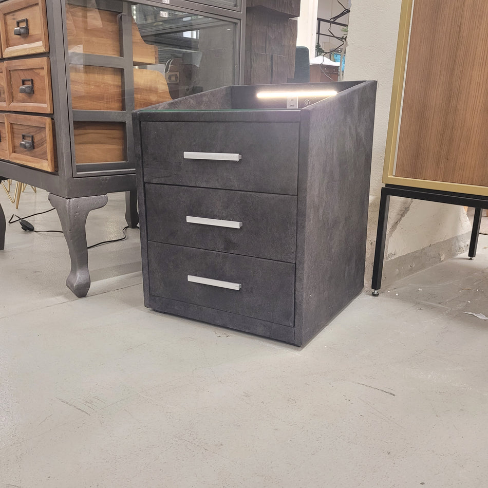 Moon Nachtkommode Uran Anthrazit Nachttisch