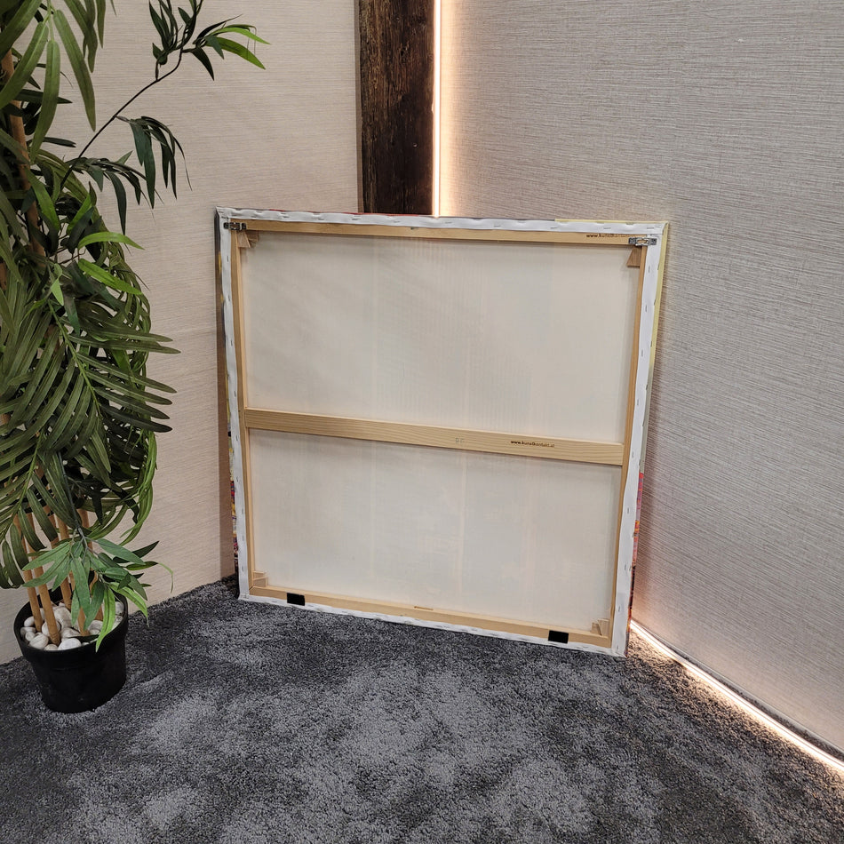 Wandbild Leinwand gebraucht bunt Motiv Frankfurt Marriott Bild 90x90