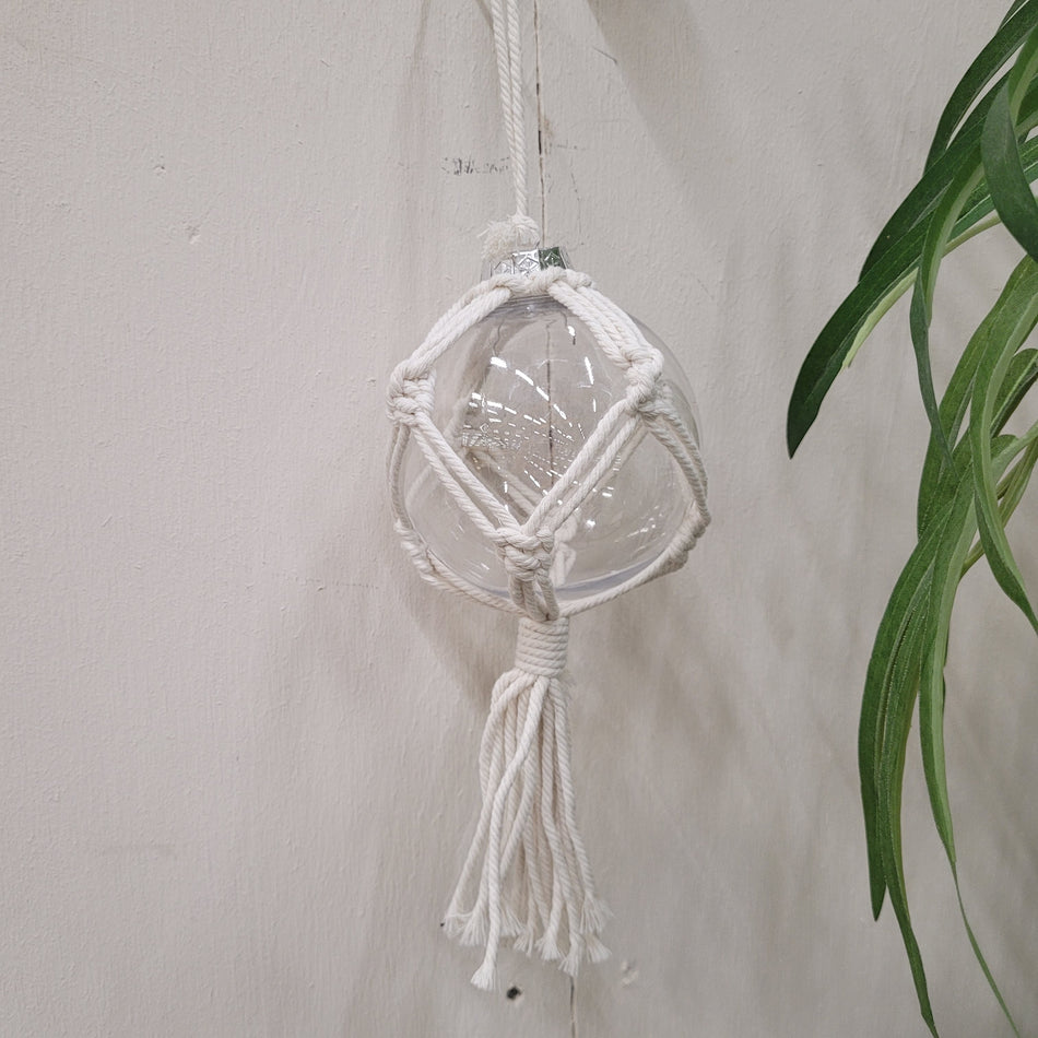 Makramee Anhänger Glas Boho Dekoration