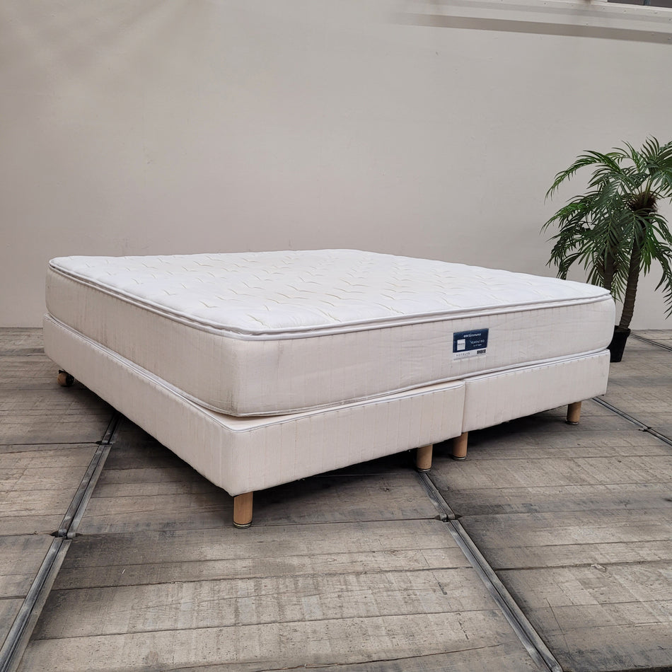 Simmons Heavenly Boxspringbett 200x200 inkl Matratze & Topper Bett Gebraucht