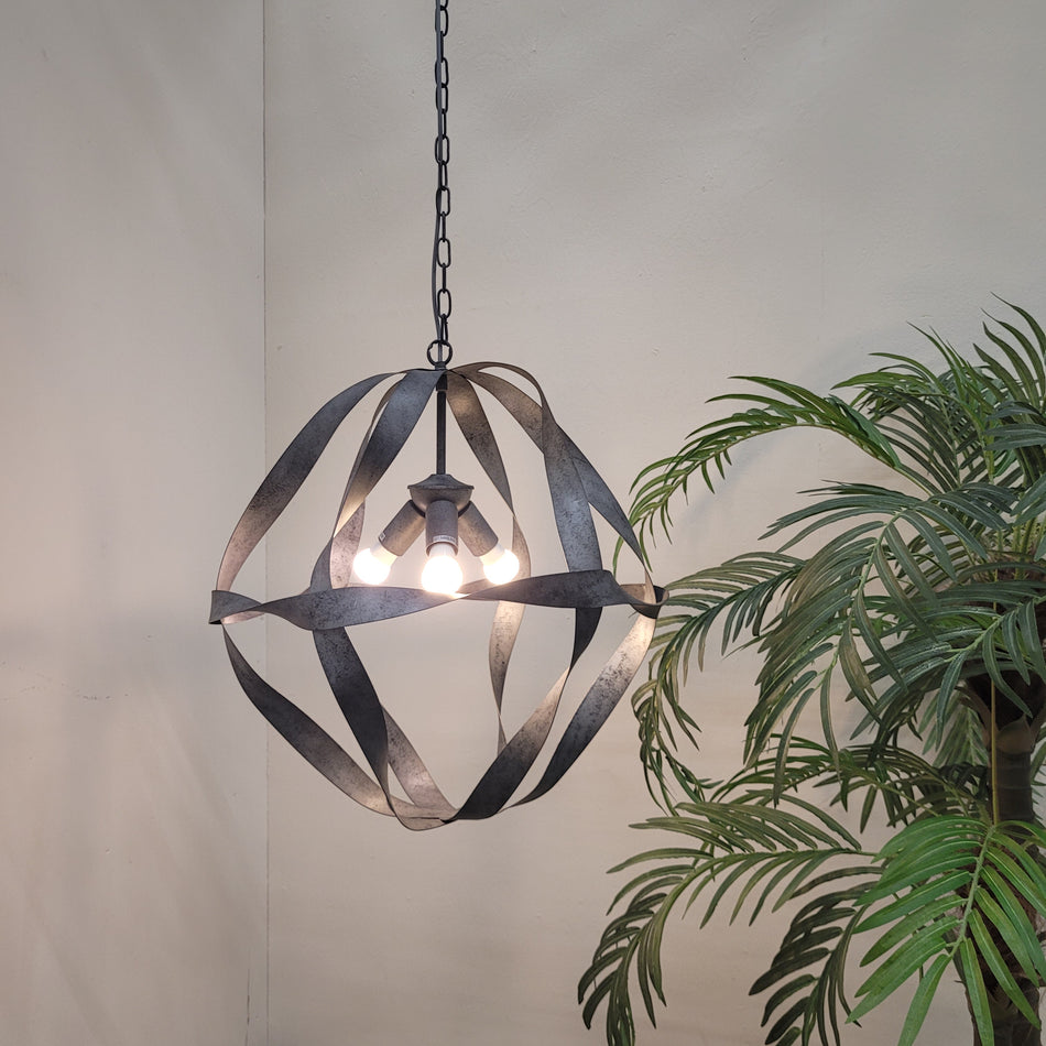 Hängeleuchte Dunkelgrau Metall Industrial-Design Kugel-Optik Deckenlampe Lampe