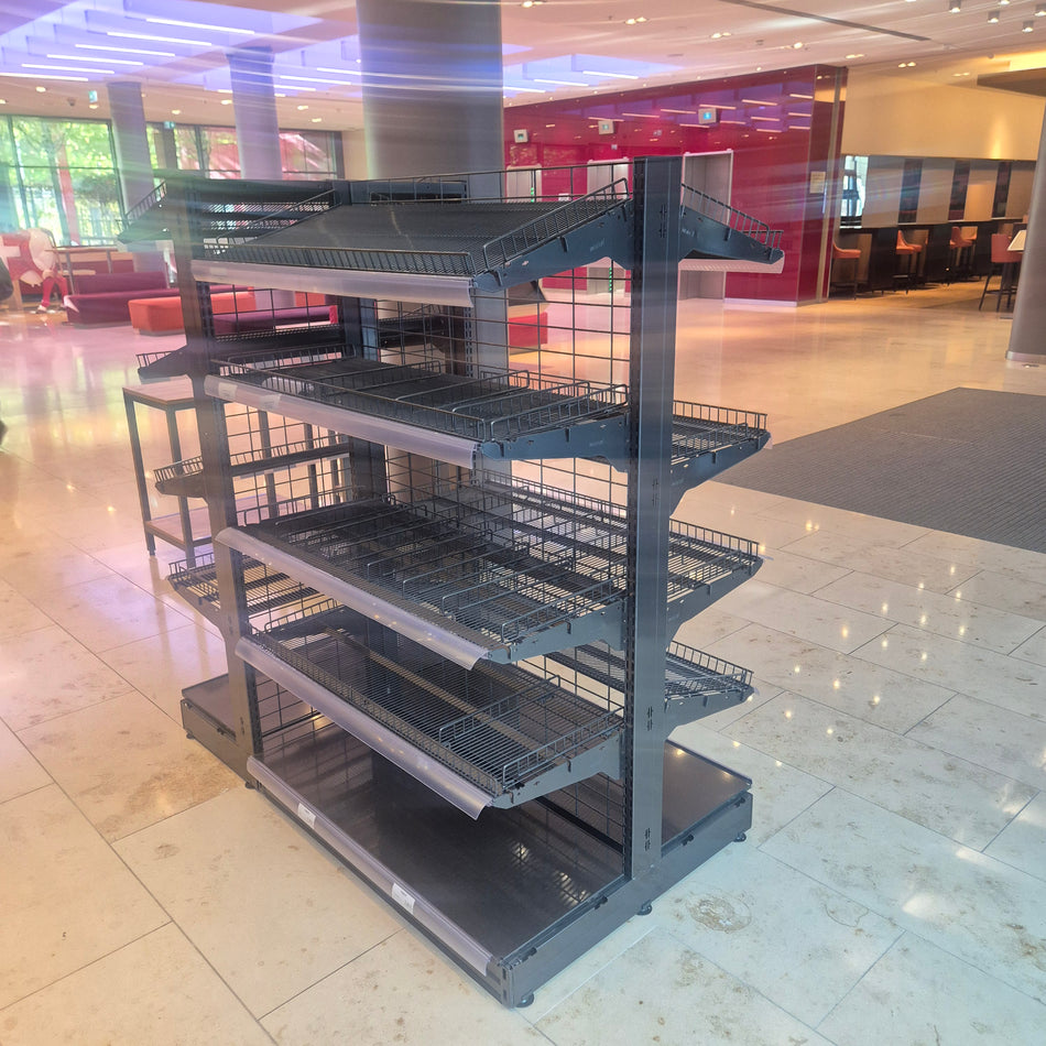 Tego-Regal Gondel Wanzl anthrazit Lobby