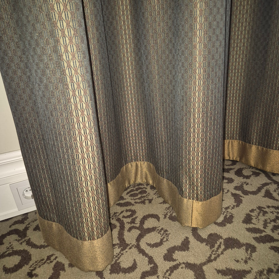 Luxus Vorhänge Gardinen Set- Hotel Atlantic Hamburg Höhe 350cm + 340cm Fensterbreite