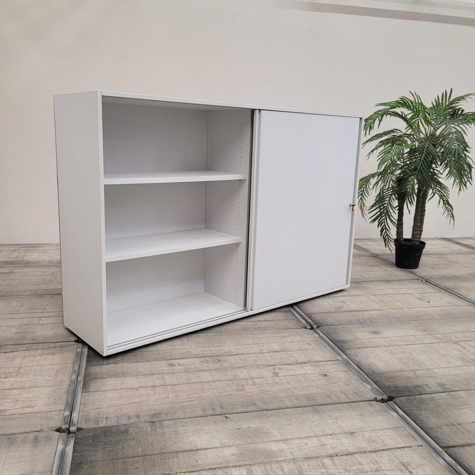 Highboard Lichtgrau 180cm Aktenschrank Büro Schrank Gebraucht