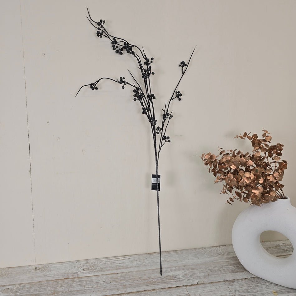 Countryfield Kunstzweig 105cm Corylus Schwarz mit Beeren Deko