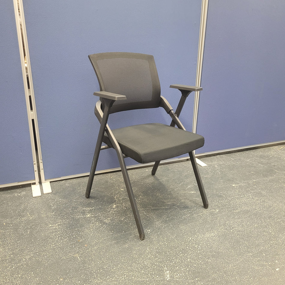 hjh office Besucherstuhl Klappstuhl schwarz gepolstert Stuhl