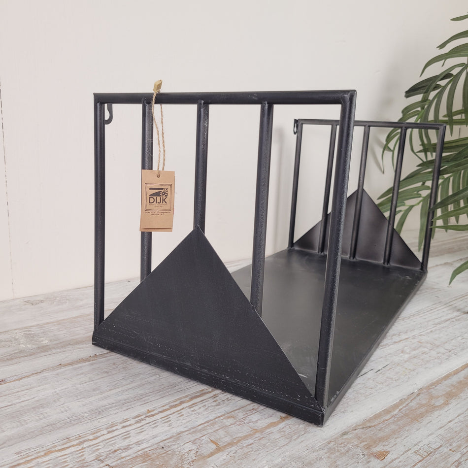 Design Wandregal Metall Schwarz Industrie Look 50cm Deko