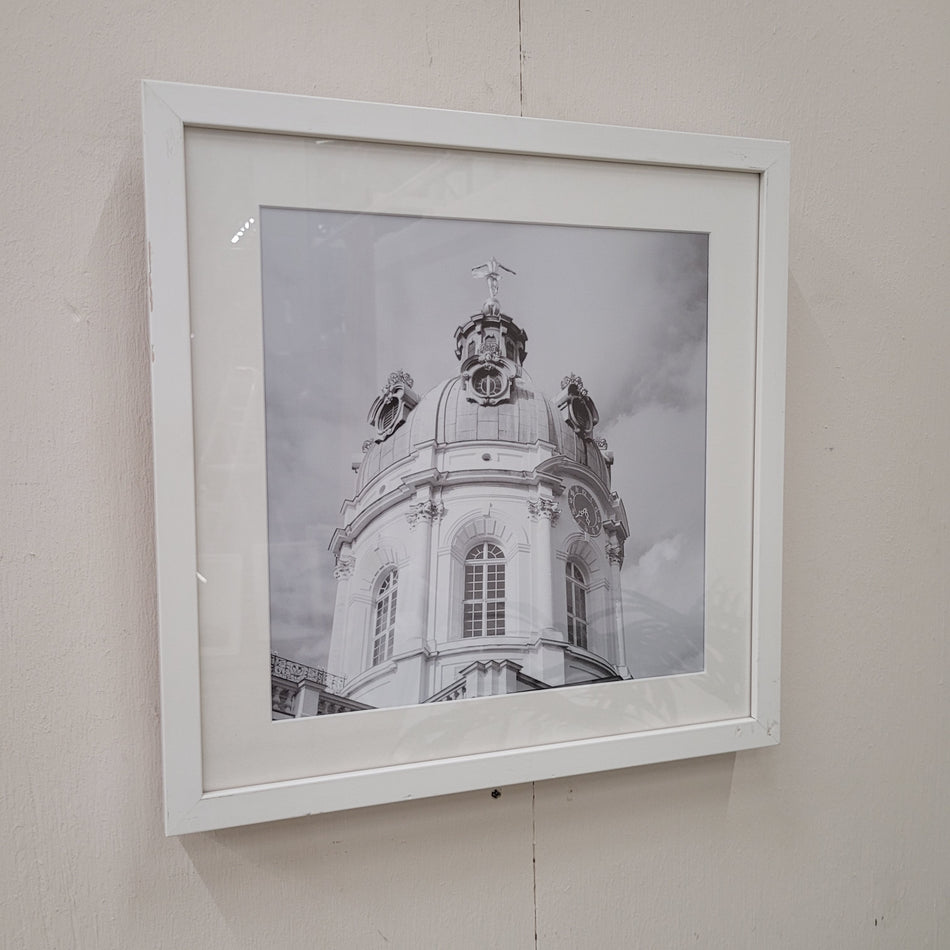 Wandbild Kuppel Schloss Charlottenburg Berlin Schwarz-Weiß gerahmtes Foto Deko Gebraucht
