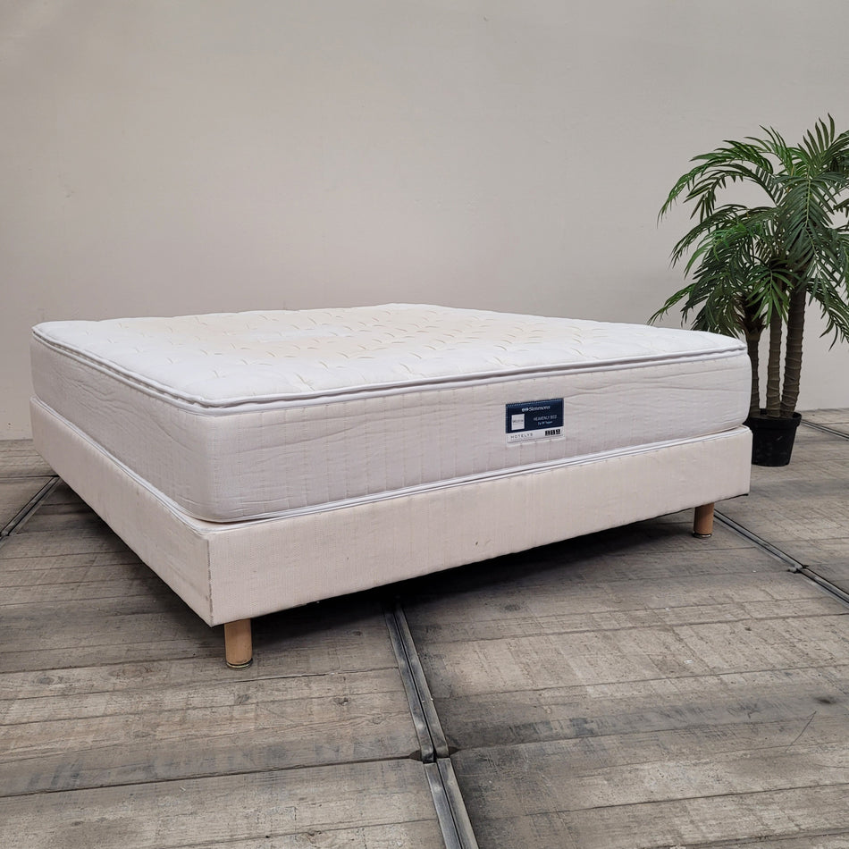 Simmons Heavenly Boxspringbett 180x200 inkl Matratze & Topper Bett Gebraucht