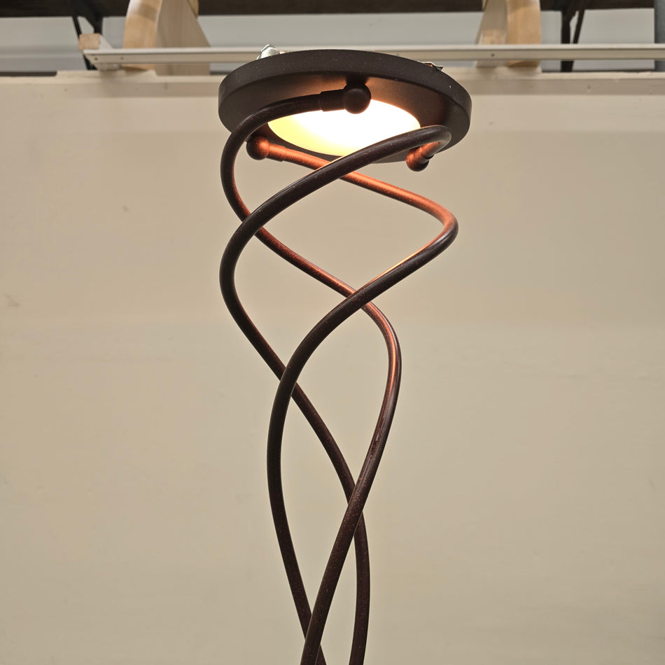 Deckenfluter Stehlampe Metall Braun Geschwungen Lampe Gebraucht