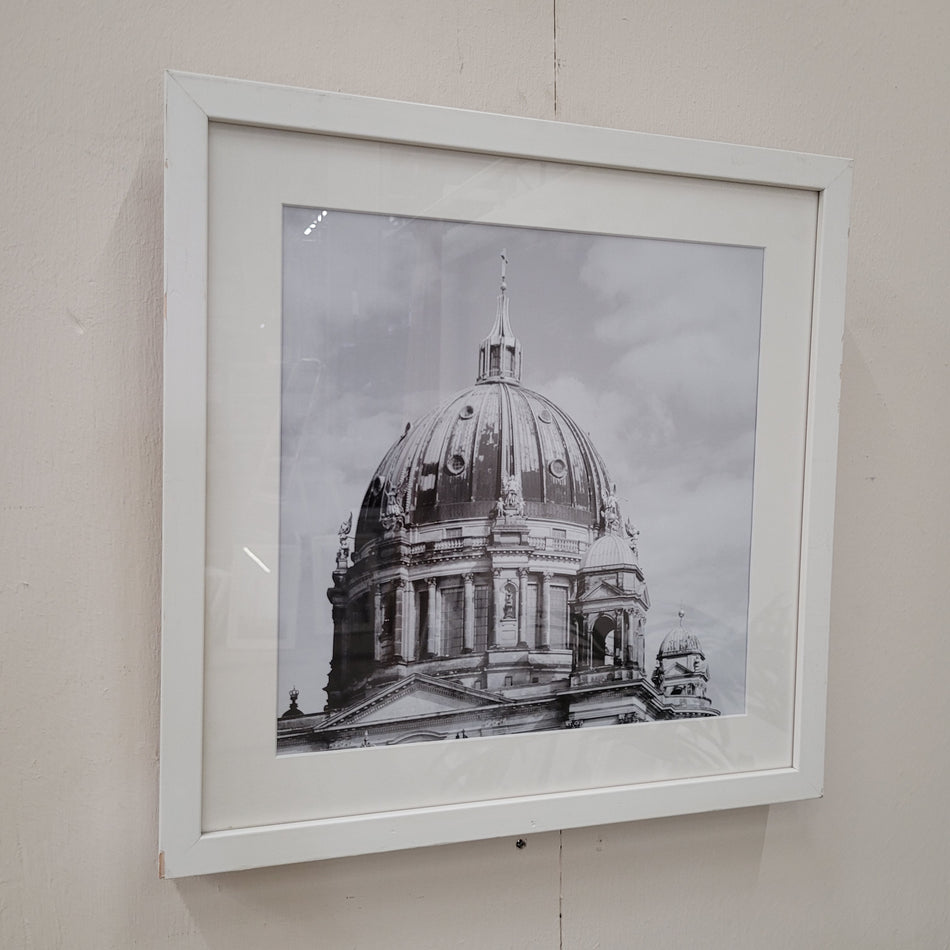Wandbild Berliner Dom Schwarz-Weiß gerahmtes Foto Deko Gebraucht