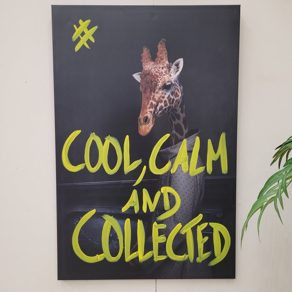 Thomas Klotz "Giraffe" Kunstdruck auf Leinwand 120x80 Wandbild Deko