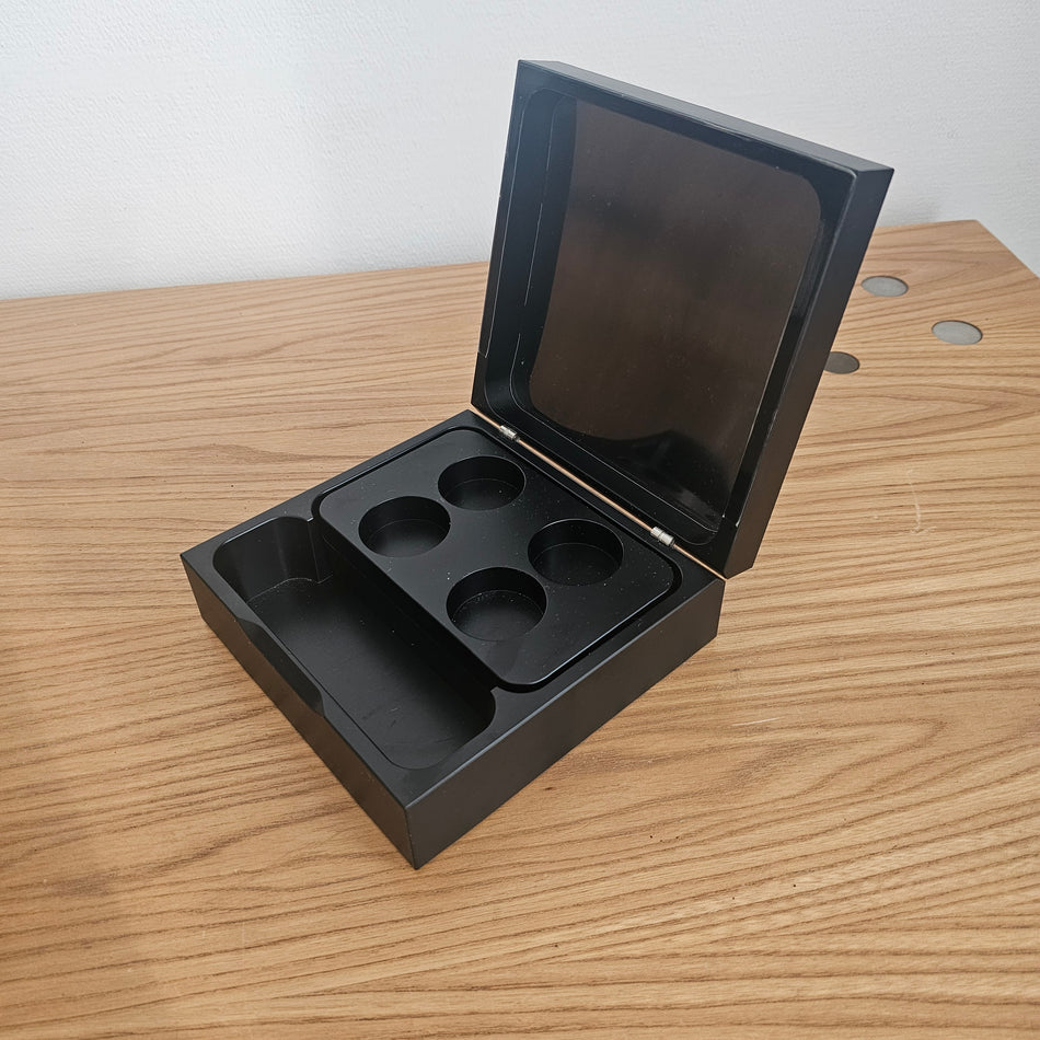 Aufbewahrungsbox Kaffeekapselbehälter Nespresso schwarz