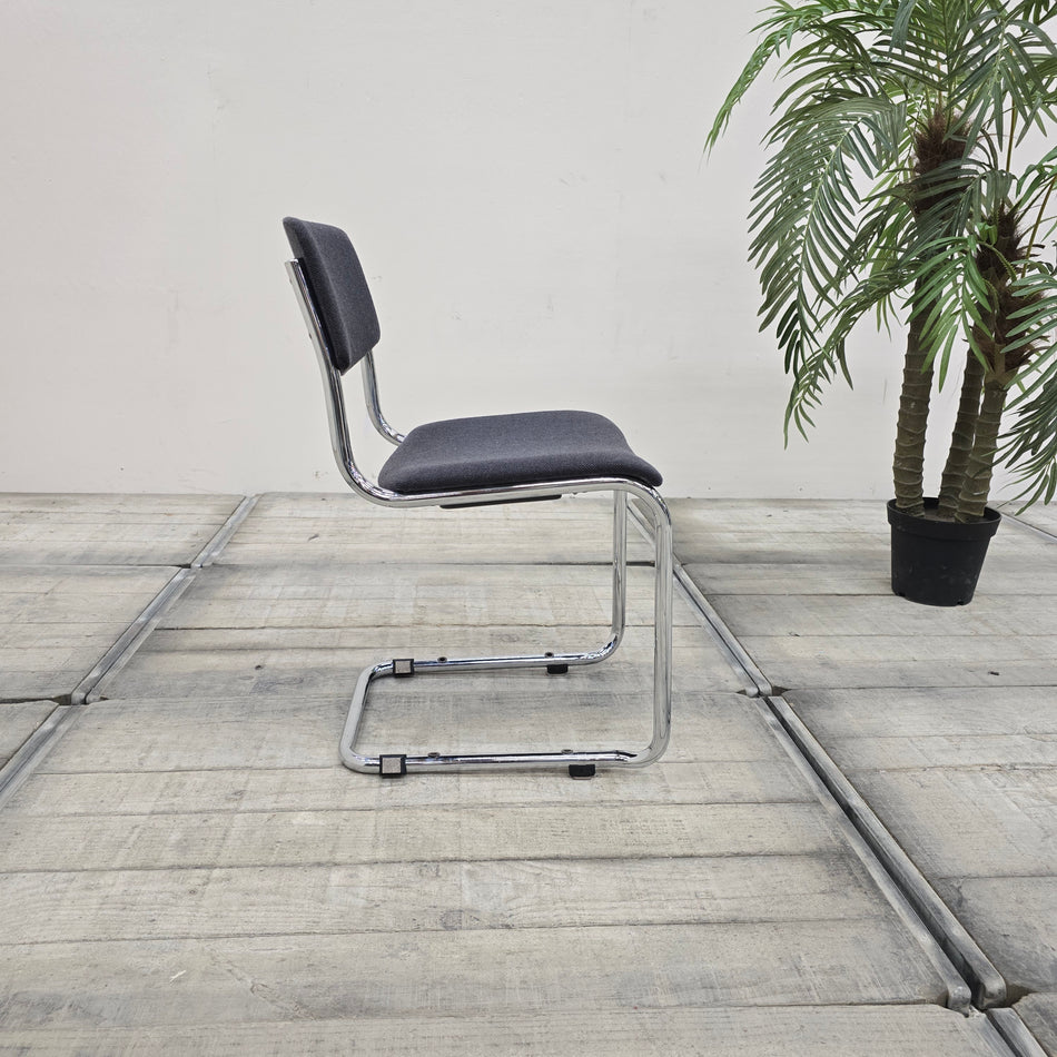 Thonet Freischwinger Konferenzstuhl Bürostuhl Dunkelgrau Stuhl Gebraucht