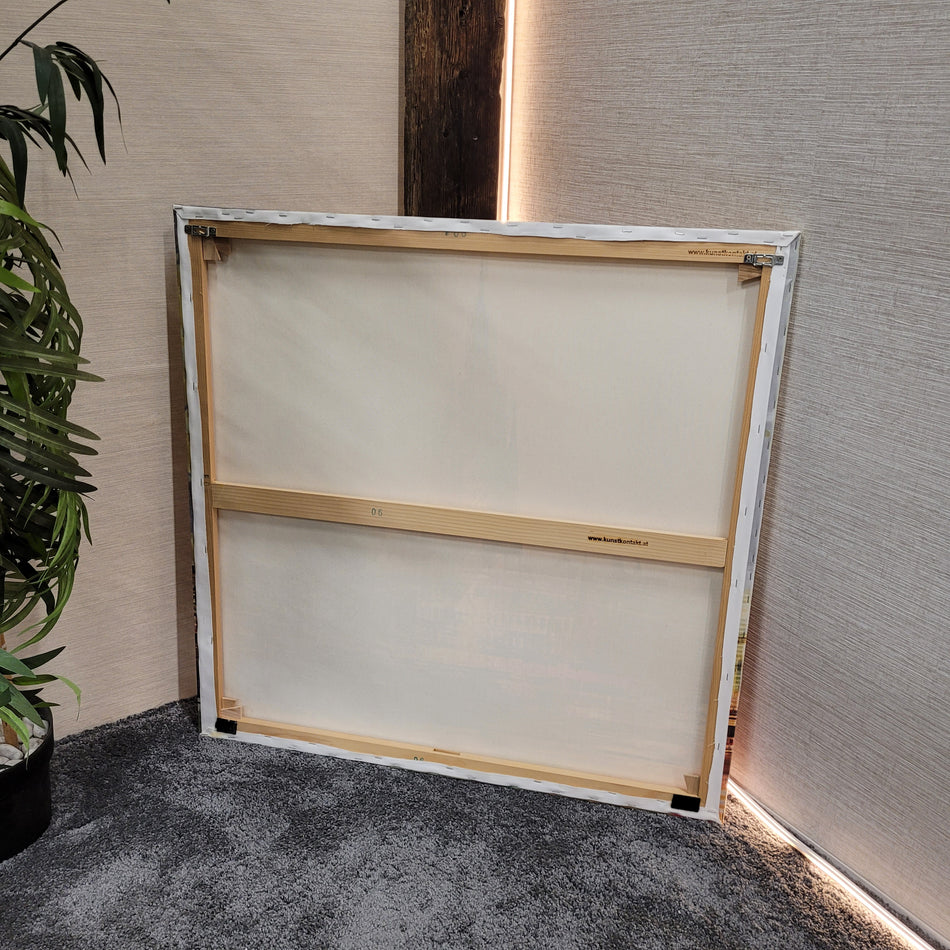 Leinwandbild Frankfurt Dom Kaiserdom Skyline Kunstdruck Wandbild Großformat gebraucht 90x90