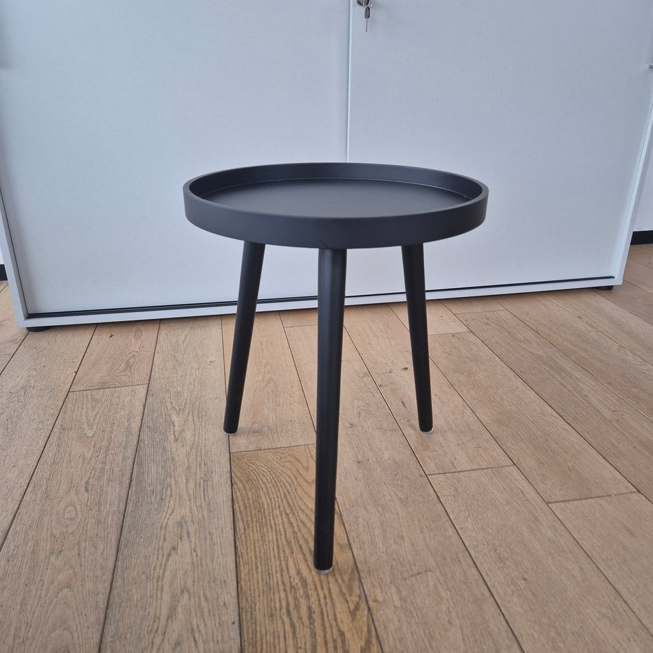 Beistelltisch schwarz – runder Loungetisch / Beistelltisch, gebraucht