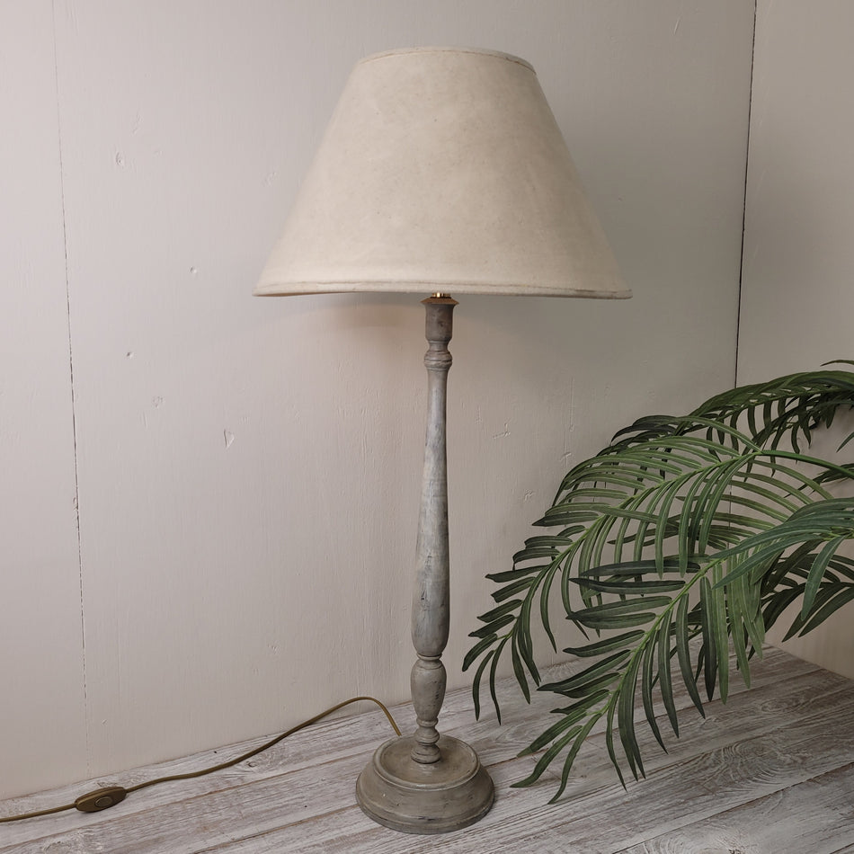 Tischlampe Grau Vintage Lampe Klassisch Landhausstil Gebraucht