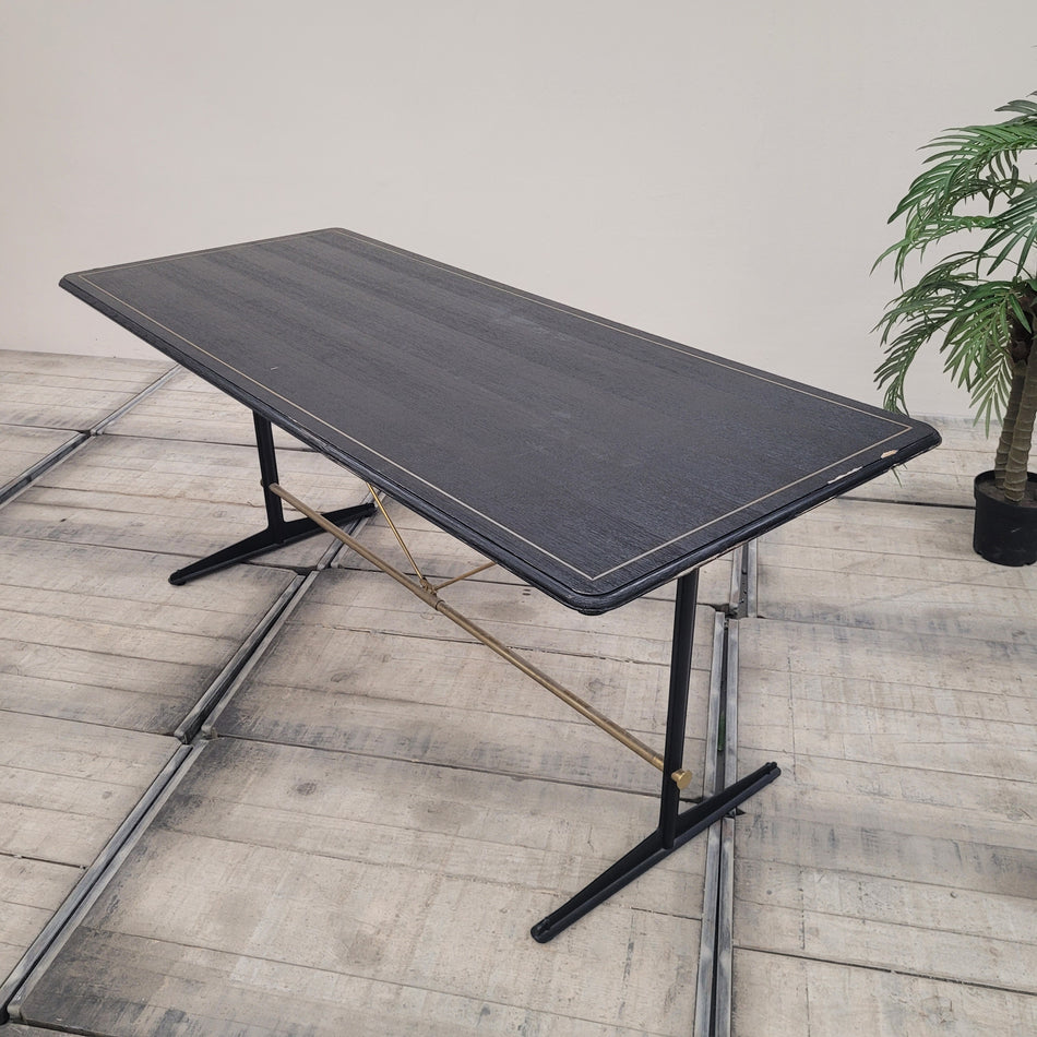 Design Esstisch Massivholz Eiche Schwarz Golden Gebraucht