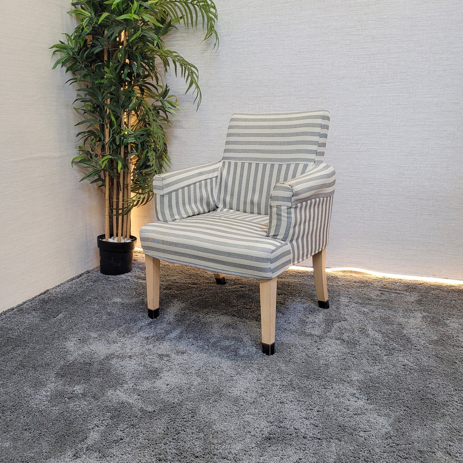 Armlehnstuhl gebraucht blau weiß gestreift klein Stuhl