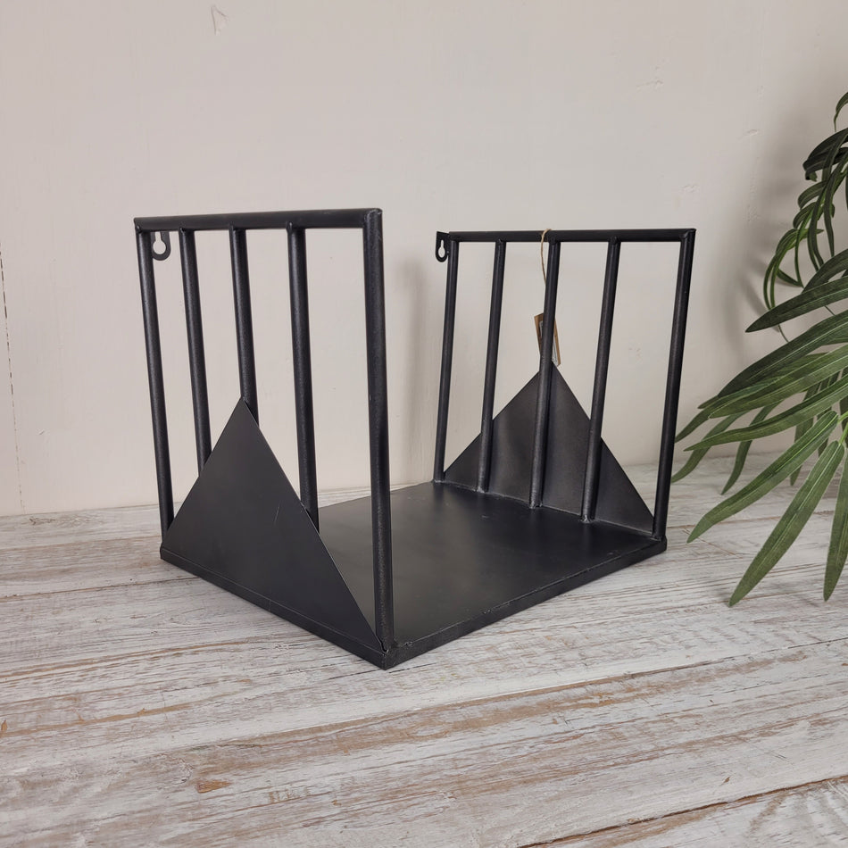 Design Wandregal Metall Schwarz Industrie Look 30cm Deko