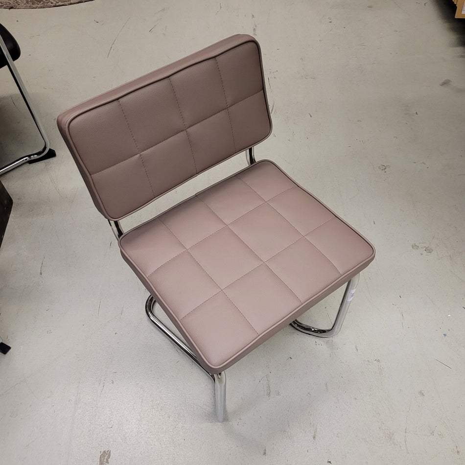 Freischwinger Leder hellbraun Designer Stuhl