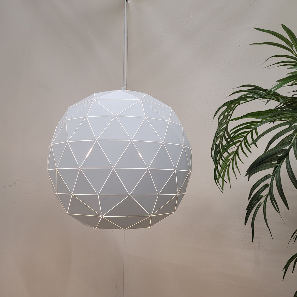 KARE Design Deckenlampe Hängeleuchte Geometrisch Weiß Lampe