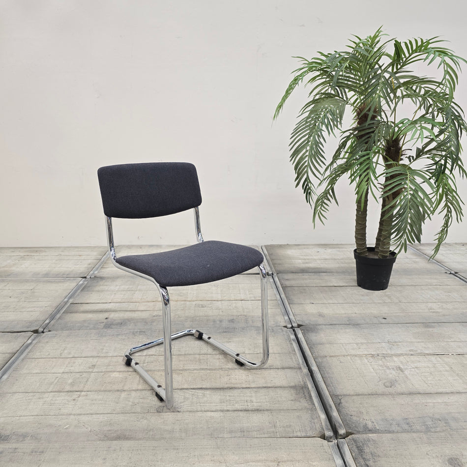 Thonet Freischwinger Konferenzstuhl Bürostuhl Dunkelgrau Stuhl Gebraucht