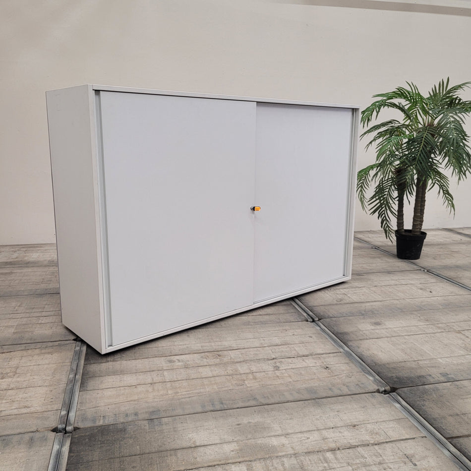 Highboard Lichtgrau 180cm Aktenschrank Büro Schrank Gebraucht