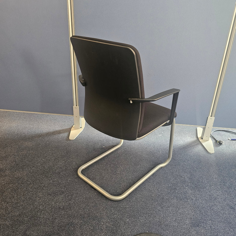 Besucherstuhl Freischwinger Steelcase Schwarz Stuhl Büro