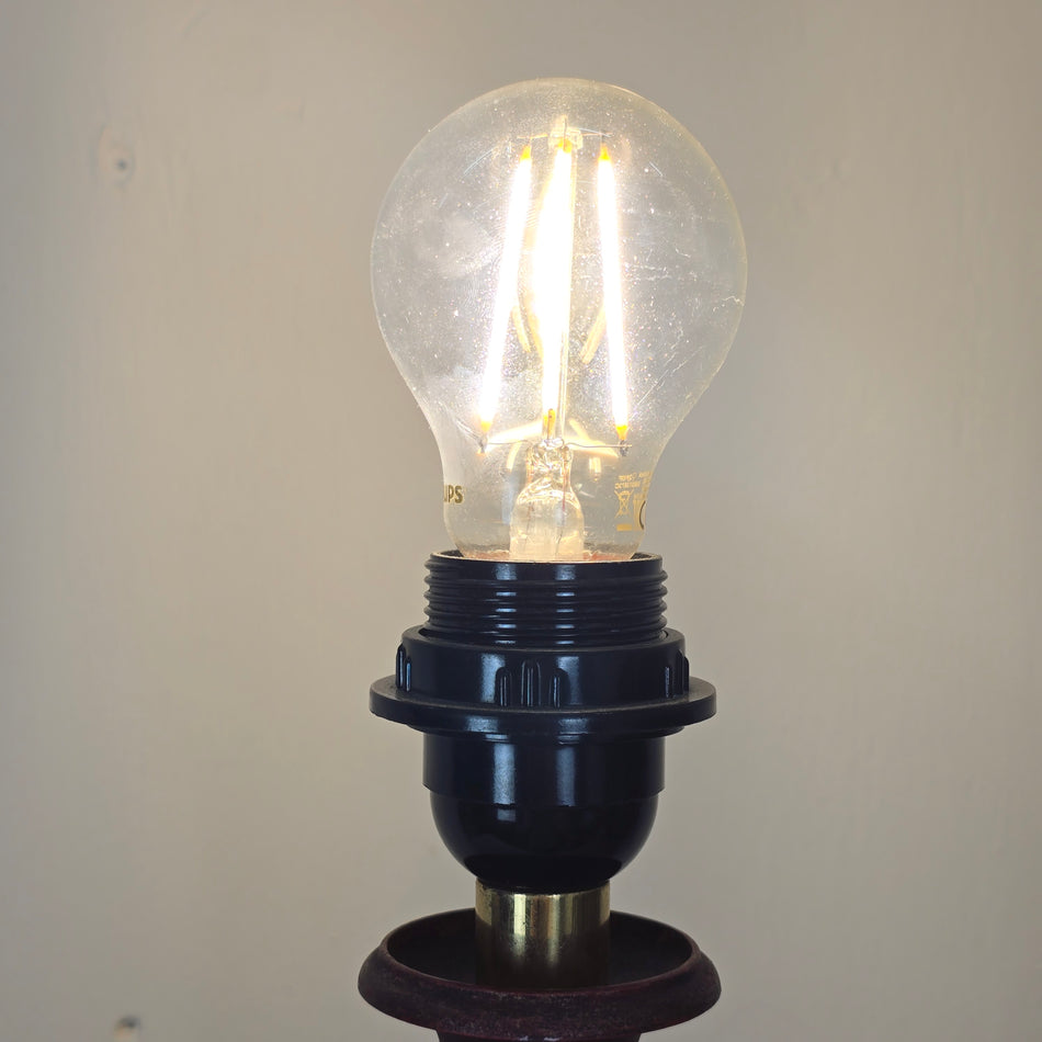 Große Tischlampe Holz Rotbraun Stilmöbel Schlosshotel Grunewald 024 Deko