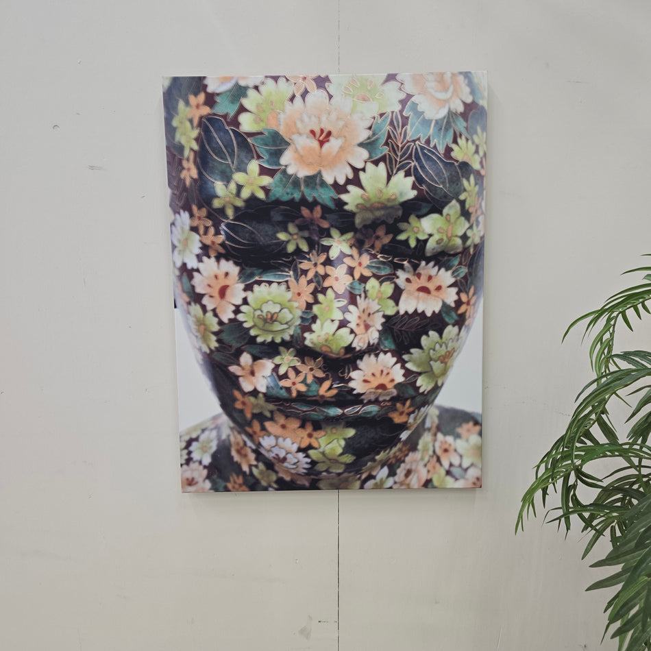 Wandbild 90x120 Kunstdruck Mehrfarbig Leinwand Blumen-Porträt Deko