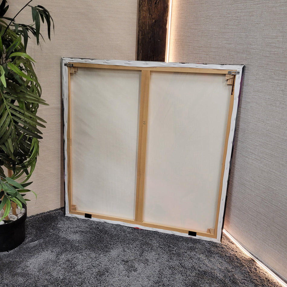 Wandbild Leinwand gebraucht bunt Motiv Frankfurt Häuser Bild 90x90