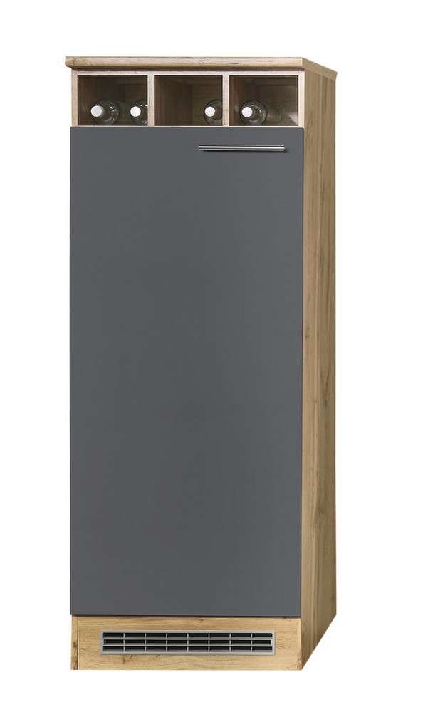 MADEIRA Kühlschrankumbau Wildeiche Anthrazit