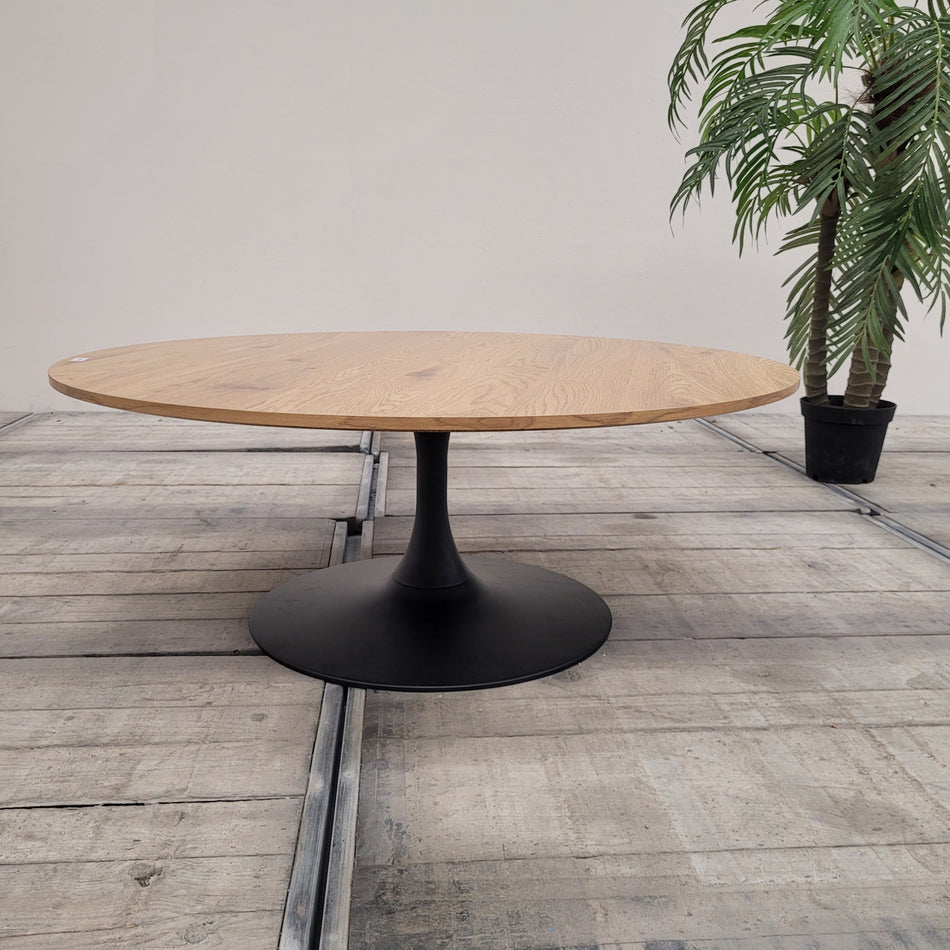 Kare Design Couchtisch Schickeria Eiche Schwarz Massivholz Rund Tisch